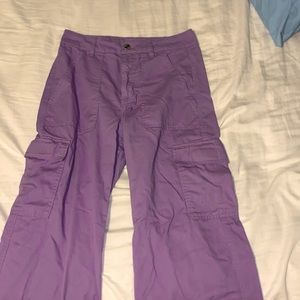 Purple cargo pants